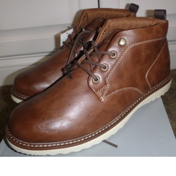 Falls Creek Other - Mens Falls Creek STOKE Lace Up Ankle Boots Shoes Size 7.5 9  Cognac NIB